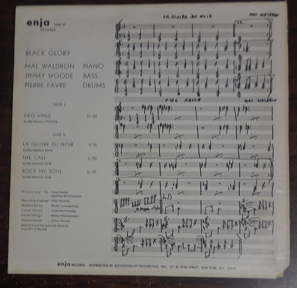Mal Waldron : Black Glory (LP, Album, RP)