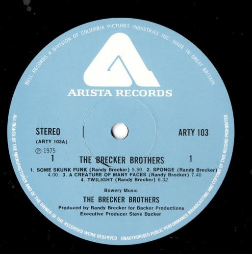 The Brecker Brothers : The Brecker Bros. (LP, Album)
