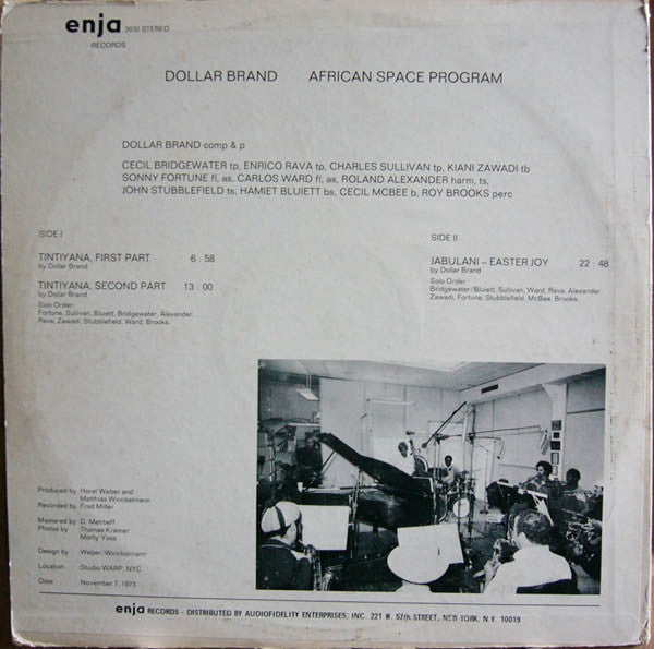 Dollar Brand : African Space Program (LP, Album)