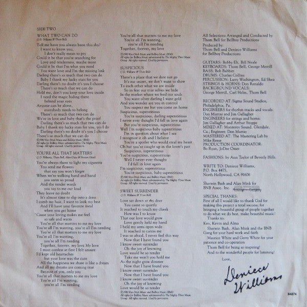 Deniece Williams : My Melody (LP, Album)