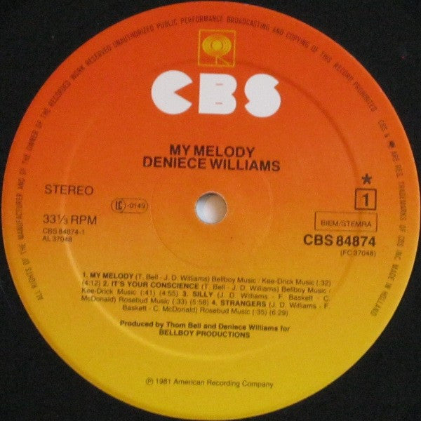 Deniece Williams : My Melody (LP, Album)