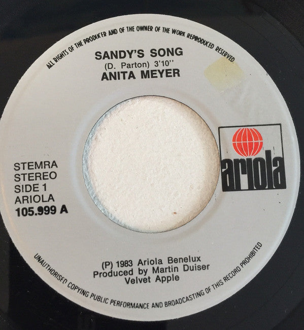 Anita Meyer : Sandy's Song (7", Single)