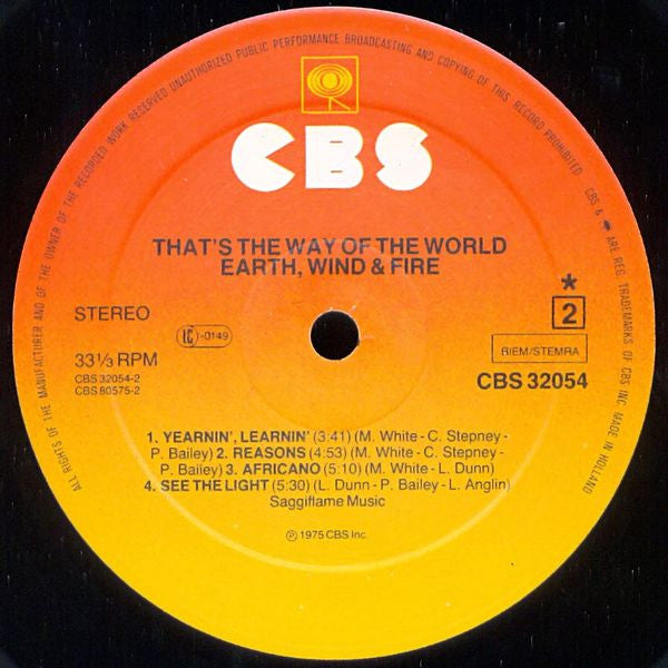 Earth, Wind & Fire : That's The Way Of The World (LP,Album,Reissue,Stereo)