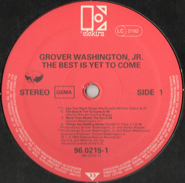 Grover Washington, Jr. : The Best Is Yet To Come (LP,Album)