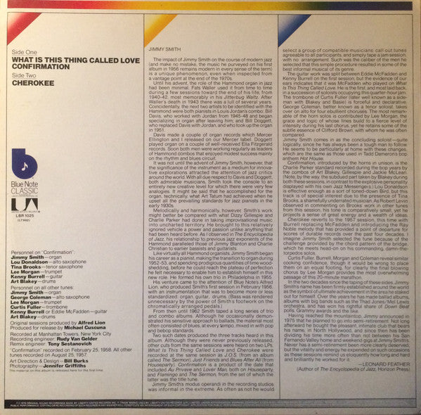 Jimmy Smith : Confirmation (LP, Album)