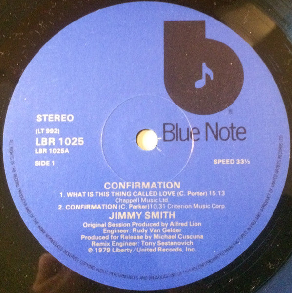 Jimmy Smith : Confirmation (LP, Album)