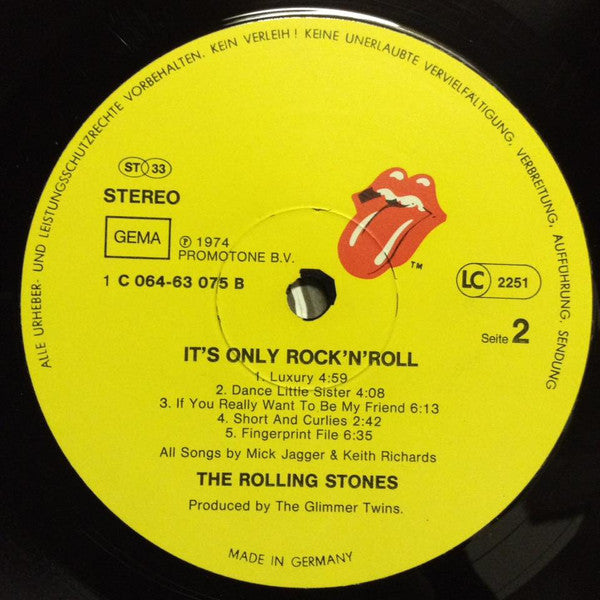 The Rolling Stones : It's Only Rock 'N Roll (LP, Album, RE)