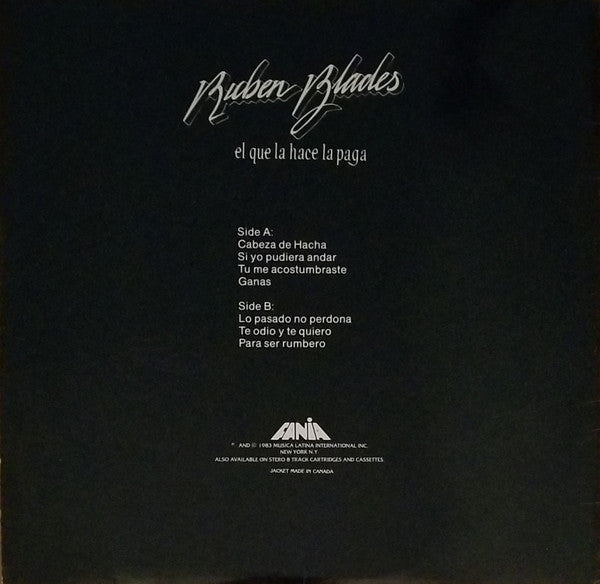 Ruben Blades : El Que La Hace La Paga (LP, Album)