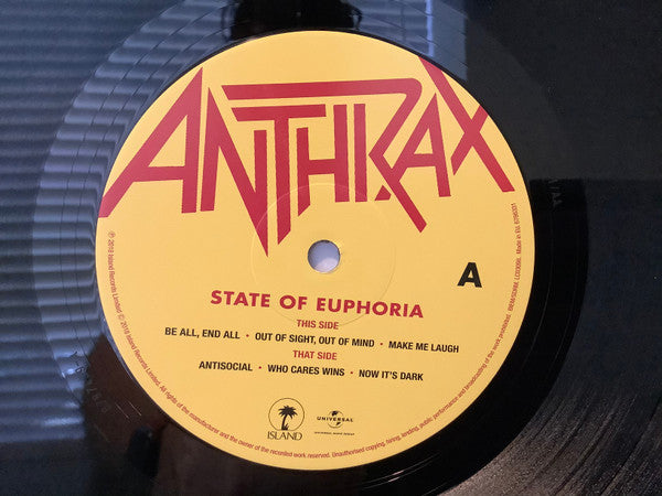 Anthrax : State Of Euphoria (LP,Album,Reissue,Remastered)