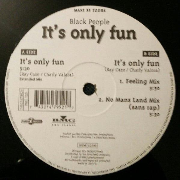 Black People : It's Only Fun (12", Maxi)