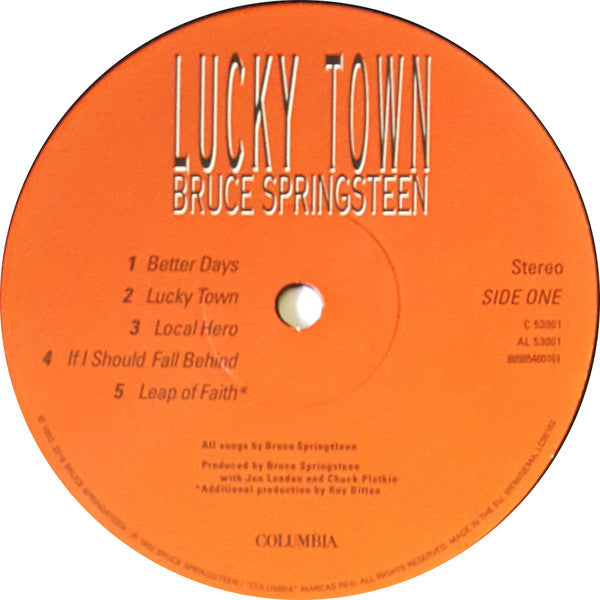 Bruce Springsteen - Lucky Town (LP, Album, RE) - De Platen Aap – Vinylwinkel in Brielle & online webshop voor muziekliefhebbers