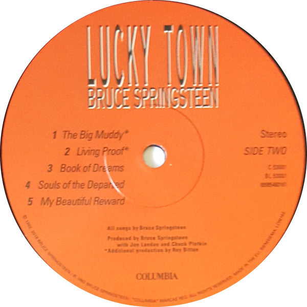 Bruce Springsteen - Lucky Town (LP, Album, RE) - De Platen Aap – Vinylwinkel in Brielle & online webshop voor muziekliefhebbers