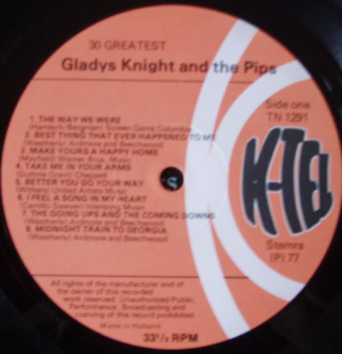 Gladys Knight And The Pips : 30 Greatest (2xLP, Album, Comp)