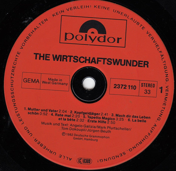 The Wirtschaftswunder : The Wirtschaftswunder (LP, Album)