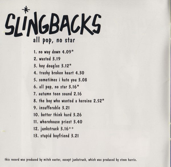 Slingbacks - All Pop, No Star (CD, Album) - De Platen Aap – Vinylwinkel in Brielle & online webshop voor muziekliefhebbers