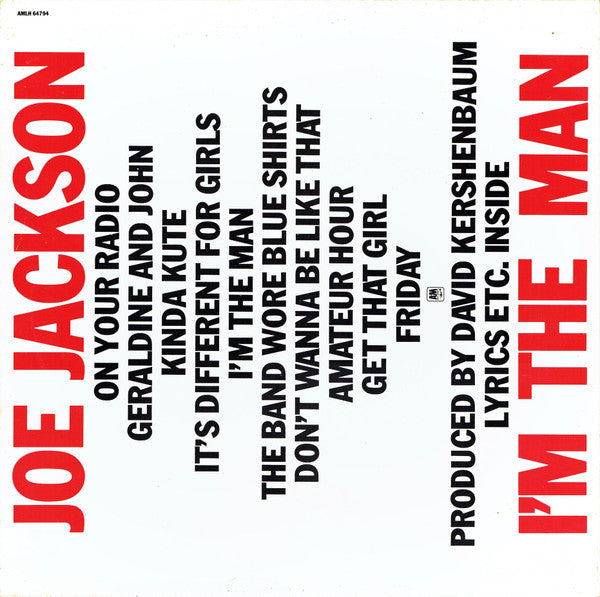 Joe Jackson : I'm The Man (LP,Album,Stereo)