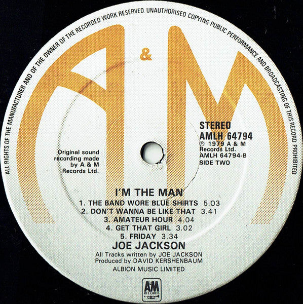 Joe Jackson : I'm The Man (LP,Album,Stereo)