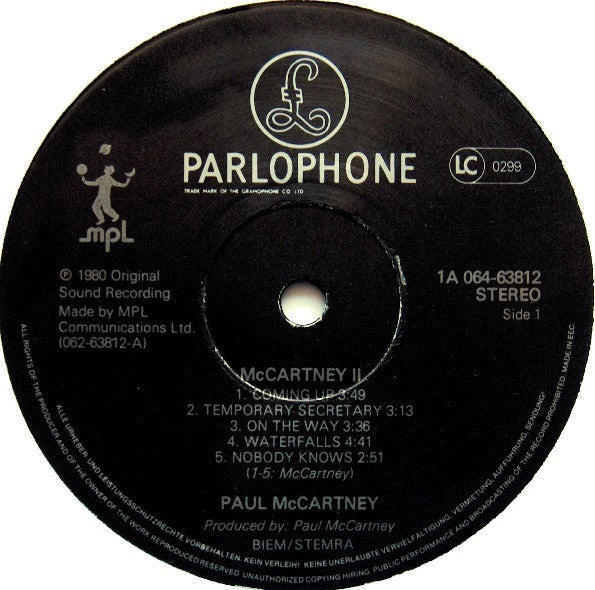 Paul McCartney : McCartney II (LP, Album, Gat)