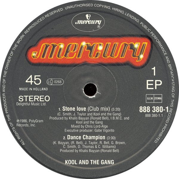 Kool & The Gang : Stone Love (Club Mix) (12", EP)