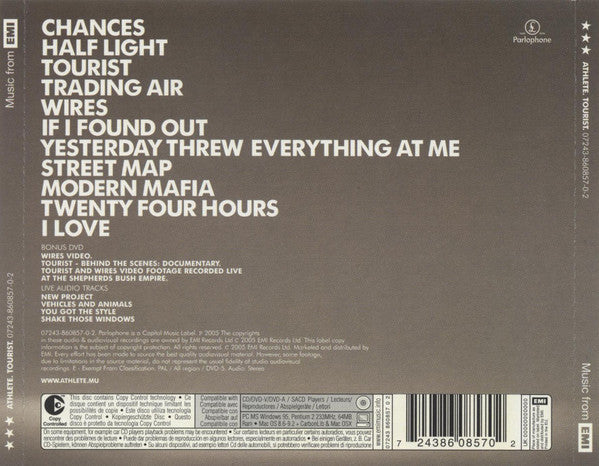 Athlete : Tourist (CD, Album, Copy Prot. + DVD-V, PAL, All)