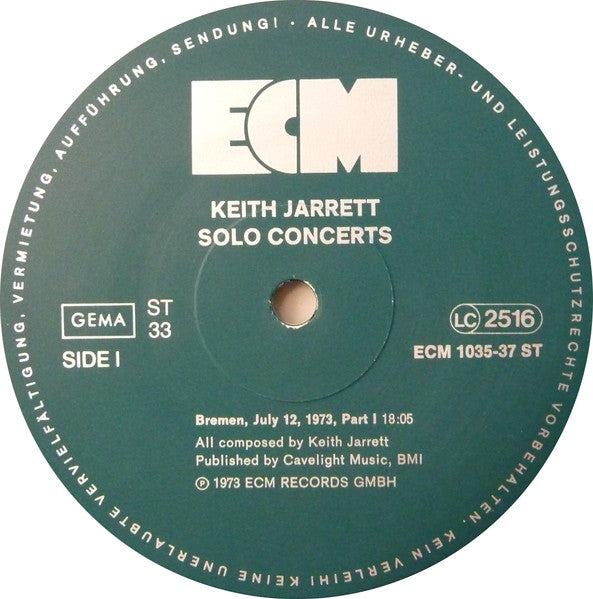 Keith Jarrett : Solo-Concerts Bremen Lausanne (3xLP, Album, RP + Box)