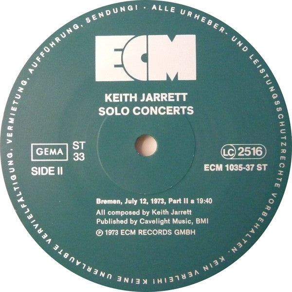 Keith Jarrett : Solo-Concerts Bremen Lausanne (3xLP, Album, RP + Box)