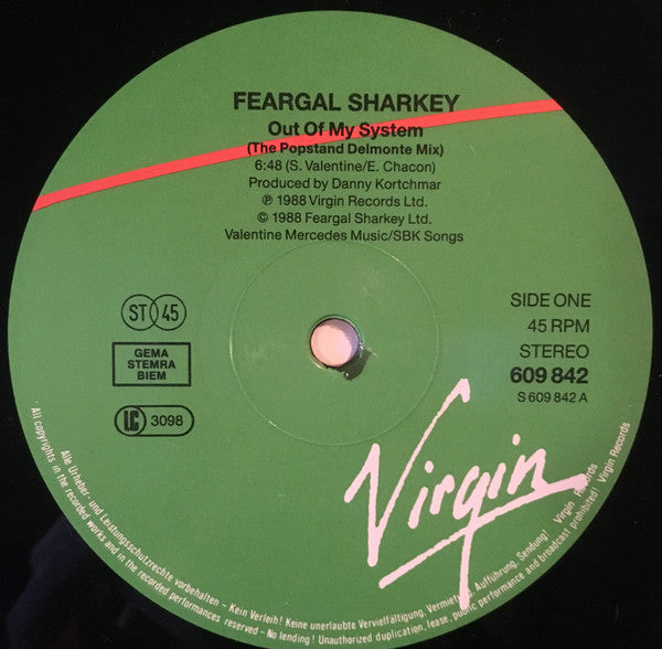 Feargal Sharkey - Out Of My System (12") - De Platen Aap – Vinylwinkel in Brielle & online webshop voor muziekliefhebbers