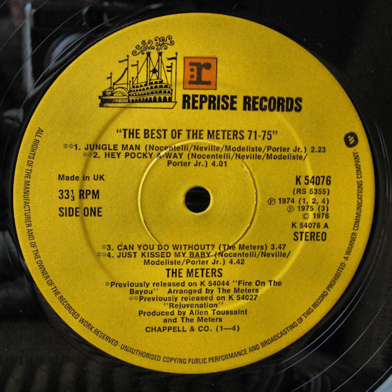 The Meters : The Best Of The Meters 71-75 (LP, Comp)