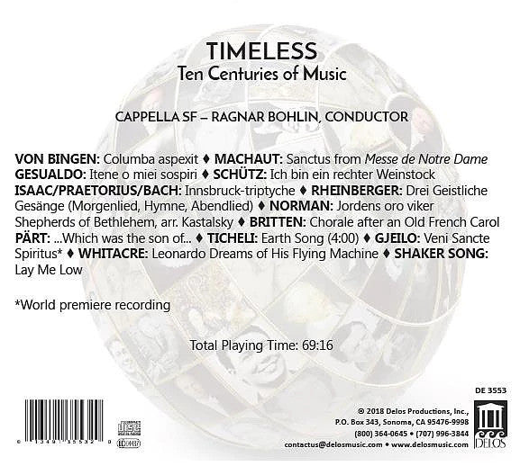 Cappella SF, Ragnar Bohlin : Timeless (CD, Album)