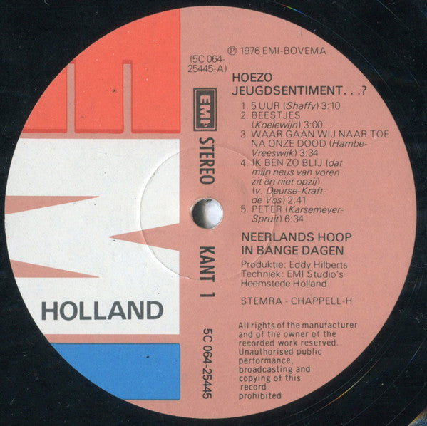 Neerlands Hoop In Bange Dagen : Hoezo Jeugdsentiment?... (LP, Album)