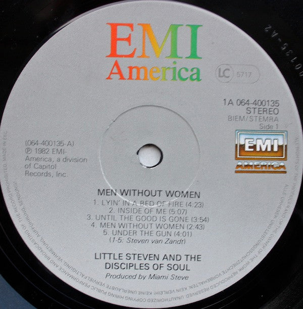 Little Steven And The Disciples Of Soul : Men Without Women (LP, Album)