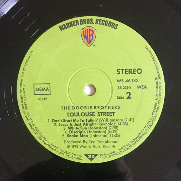 The Doobie Brothers : Toulouse Street (LP, Album, Gat)