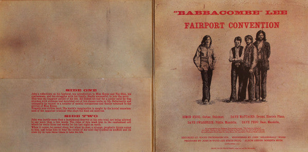 Fairport Convention : "Babbacombe" Lee (LP, Album)