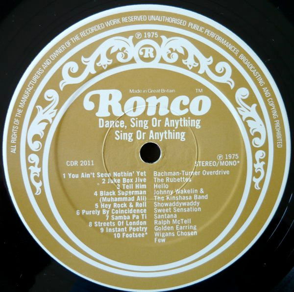Various : Dance, Sing Or Anything (LP, Comp, Mono)