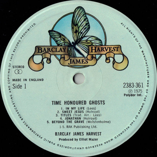 Barclay James Harvest : Time Honoured Ghosts (LP, Album)