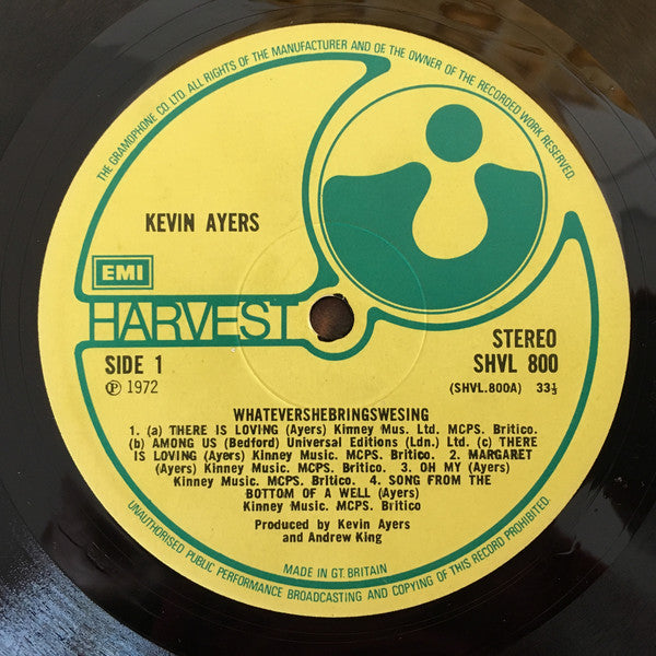 Kevin Ayers : Whatevershebringswesing (LP, Album, Gat)