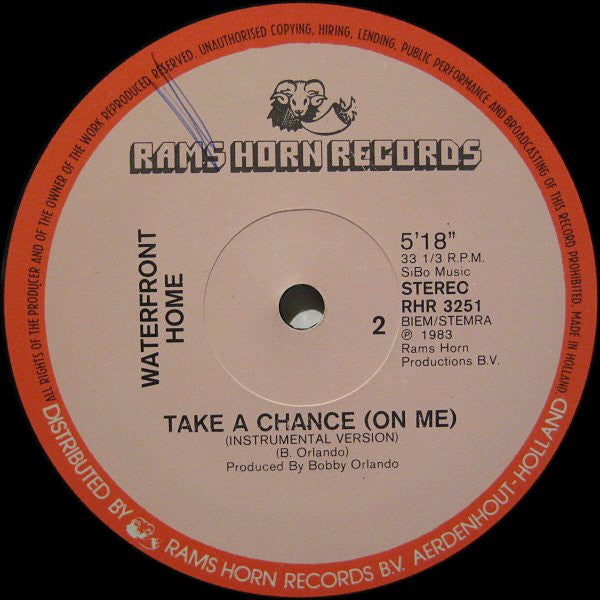 Waterfront Home : Take A Chance (On Me) (12", Single)
