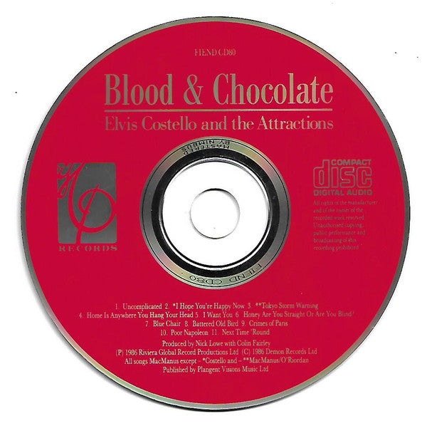 Elvis Costello & The Attractions : Blood & Chocolate (CD, Album)