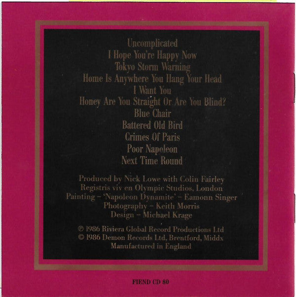 Elvis Costello & The Attractions : Blood & Chocolate (CD, Album)