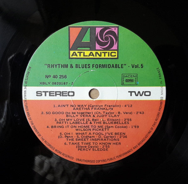 Various : Formidable Rhythm And Blues (Vol. 5) (LP, Comp, MP, RE)