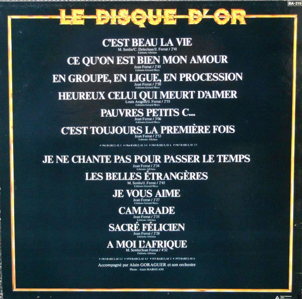 Jean Ferrat : Le Disque D'Or, Volume 3 (LP, Comp)