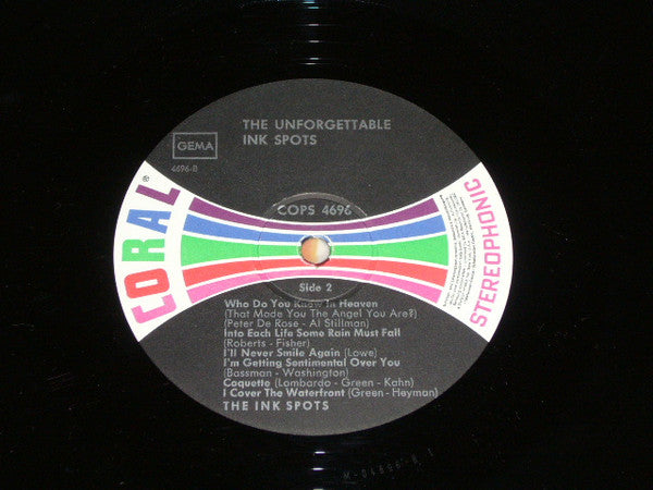 The Ink Spots : The Unforgettable Ink Spots (LP, Comp)