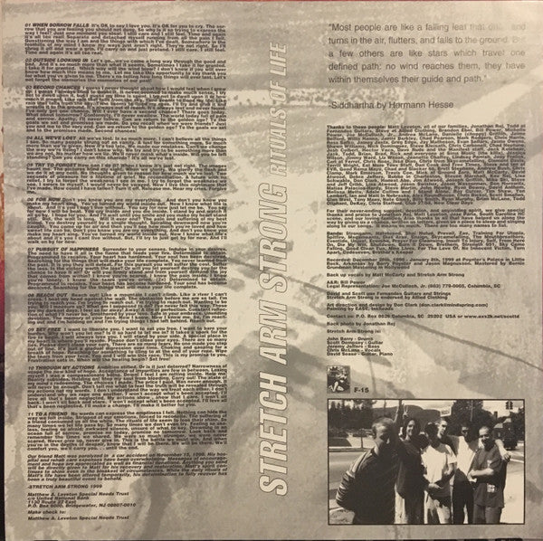 Stretch Arm Strong : Rituals Of Life (LP, Album, Ora)