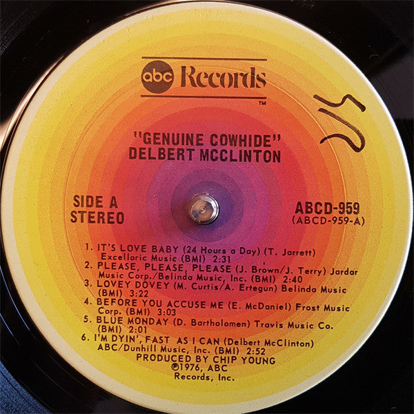 Delbert McClinton : Genuine Cowhide (LP, Album, Ter)