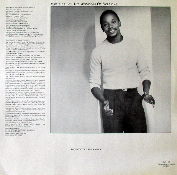 Philip Bailey : The Wonders Of His Love (LP,Album)