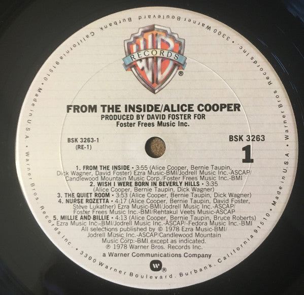 Alice Cooper (2) : From The Inside (LP, Album, Club, CRC)