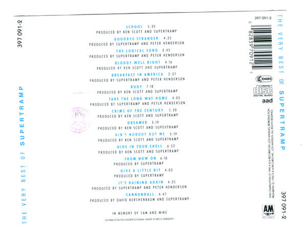 Supertramp : The Very Best Of Supertramp (CD, Comp)