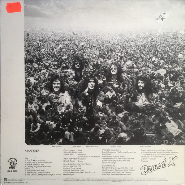 Brand X (3) : Masques (LP, Album)