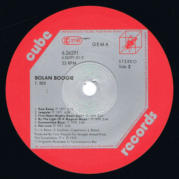 T. Rex : Bolan Boogie (LP, Comp, RE, Hig)