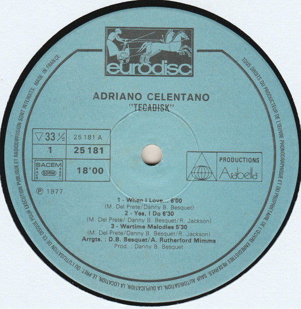 Adriano Celentano : Tecadisk (LP, Album)